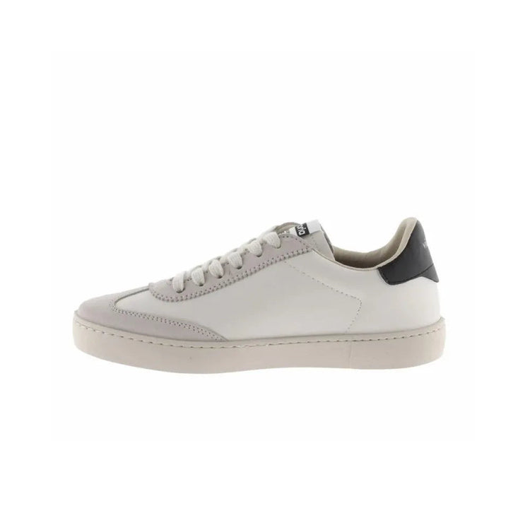Victoria Berlin Sneakers for Women in Black - Comfortable, Lace-up, Flat Footwear with a Non-slip Sole, Ideal for Spring and Outdoor Activities PlatiNum