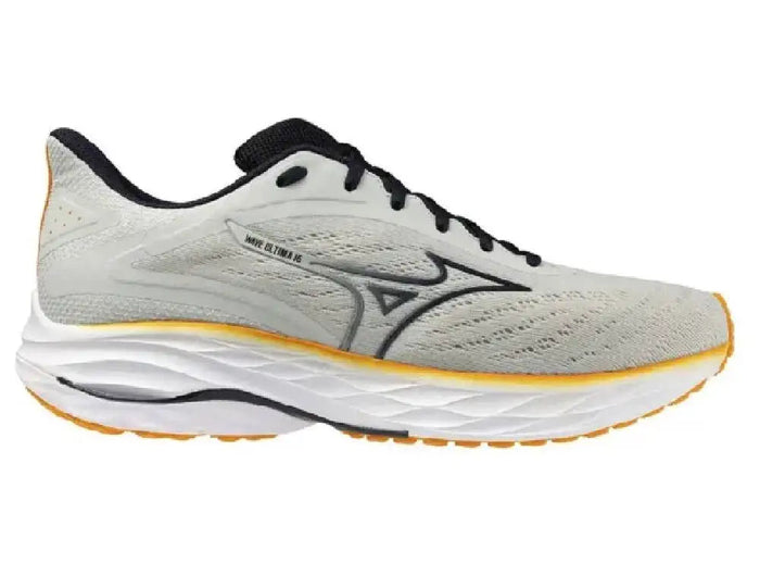 Mizuno Wave Ultima 16 Running Shoes for Men, featuring cushioning, stability, and lightweight design, perfect for daily training and long distances, ideal high-performance running shoes. PlatiNum