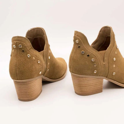 Carmela ankle boot 163147-02 camel suede for women