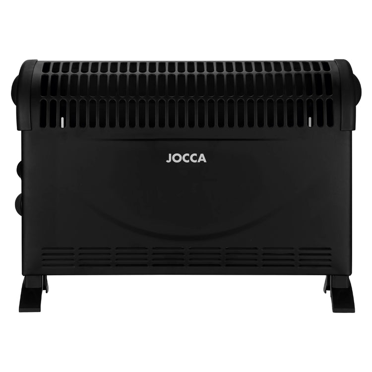 Electric Convector Heater JOCCA 2000W with Adjustable Thermostat, 3 Heat Levels, Turbo Function, Compact and Silent Design, Available in White or Black, Perfect for Low Consumption Heating.