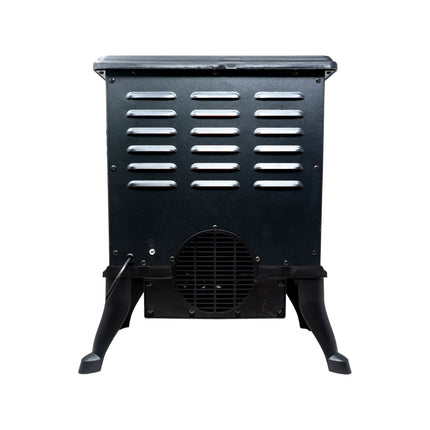 Jocca 1500W Electric Fireplace Heater with PTC Technology, Adjustable Thermostat, Safety Features, and Realistic LED Flame for Instant Heating and Home Decoration