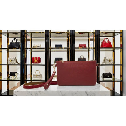Pochette da Donna in Vera Pelle Made in Italy Mini Borsa a Mano con Tracolla e Bracciale - Mya di Mauro Pelletteria