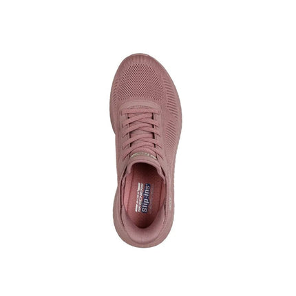 Skechers Bobs Squad Chaos Sneakers for Women in Vibrant Pink - Comfortable Cloud Goga Insoles, Lightweight Seamless Upper, Ideal for Casual and Sporty Outfits, Perfect Walking Shoes for Daily Use. PlatiNum