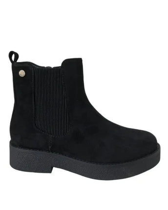 Flat crepe zipper boot 11443
