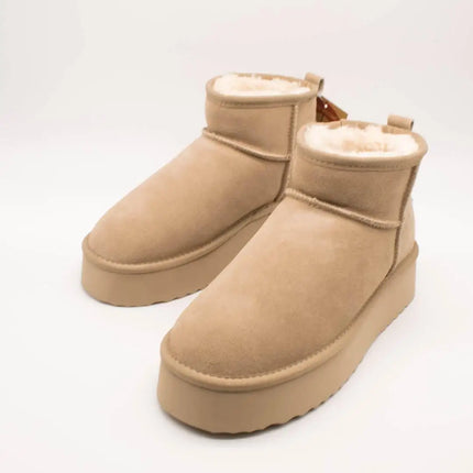 Varm mores d8 mini beige suede ankle boot for women