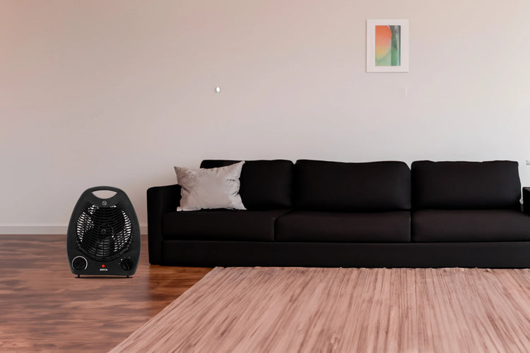 Jocca electric heater, portable, compact size, with 2 speeds of heat function, fan function, ambient temperature regulator and 2000w of power