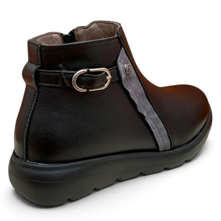 Flexpies 4003 women's leather sport ankle boots black 106606 flexpies flat ankle boots women brands