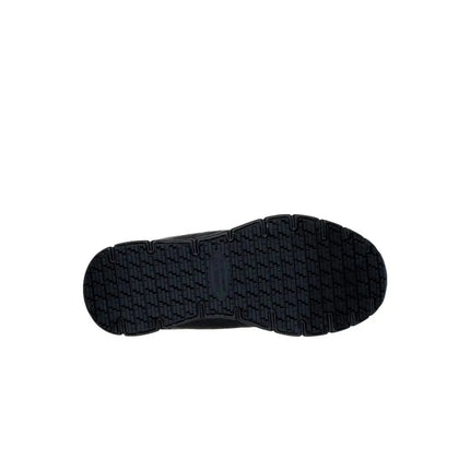 Skechers Nampa Beja Women's Sneakers in Black, comfortable lace-up footwear with a non-slip platform sole, perfect for casual wear and outdoor activities. PlatiNum