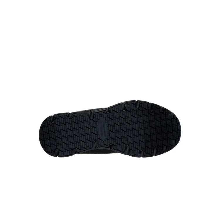 Skechers Nampa Beja Women's Sneakers in Black, comfortable lace-up footwear with a non-slip platform sole, perfect for casual wear and outdoor activities. PlatiNum