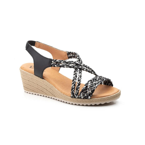 Braided wedge sandals various colors made in spain model 3326 sizes 36 to 41 jam PlatiNum