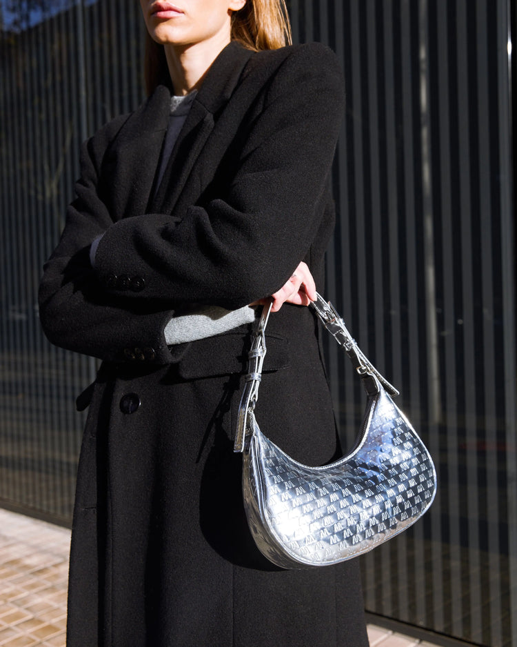 Borsa a tracolla piccola Misako Misra con manico regolabile e stampa monogramma Borse da donna