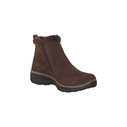 Skechers easy going flat ankle boots - high zip 2 women brown