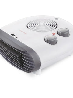 Jocca 2000w portable electric heater with thermostat, heat and fan function, fast and uniform heat, low consumption, non-slip feet, automatic shutdown, indicator light, ideal for maintaining a stable temperature in any room.