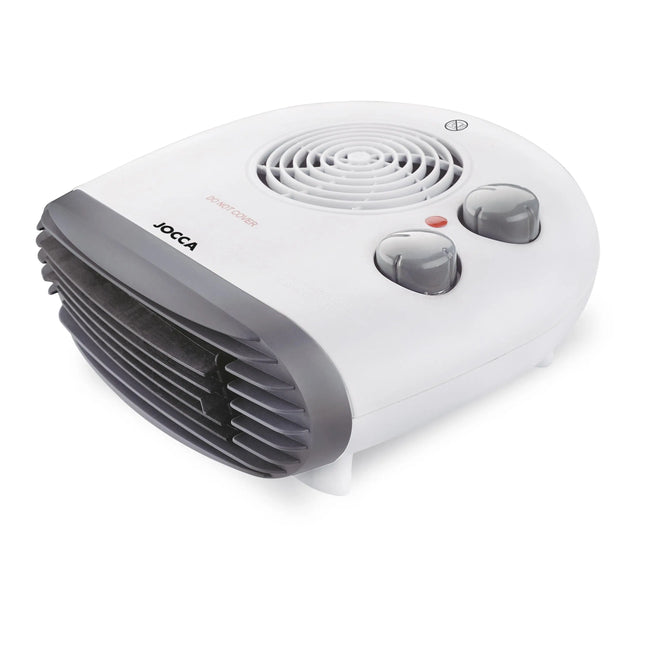 Jocca 2000w portable electric heater with thermostat, heat and fan function, fast and uniform heat, low consumption, non-slip feet, automatic shutdown, indicator light, ideal for maintaining a stable temperature in any room.