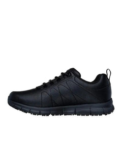 Skechers Nampa Beja Women's Sneakers in Black, comfortable lace-up footwear with a non-slip platform sole, perfect for casual wear and outdoor activities.