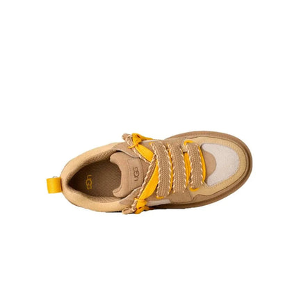 UGG W Lo Lowmel Biarritz Women's Beige Sneakers, comfortable casual footwear with a breathable design, perfect for autumn and spring, ideal for walking and outdoor activities. PlatiNum