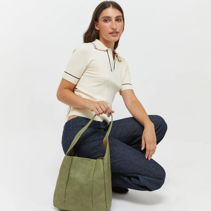Borsa hobo media Misako Giselina con beauty case interno rimovibile - Borse da donna