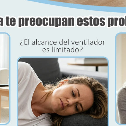 Artree | Ventilatore Silenzioso da Terra. Potente 60W. Oscillazione omnidirezionale a 120º. Ventilazione turbo con 3 velocità e portatile. Ventilatore a basso consumo energetico.