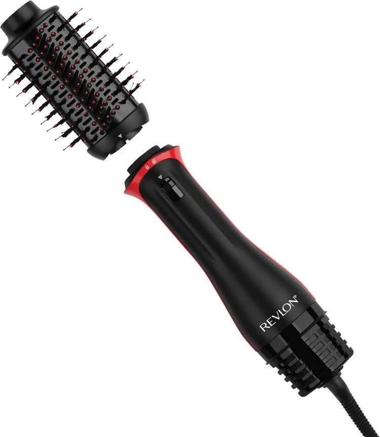 Revlon One-Step Detachable Hair Dryer and Volumizer RVDR5298E, with titanium ceramic coating, nylon bristles, ionic technology, 4 heat settings, reduces frizz, ergonomic handle for better styling control, perfect for all hair