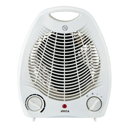 Jocca electric heater, portable, compact size, with 2 speeds of heat function, fan function, ambient temperature regulator and 2000w of power