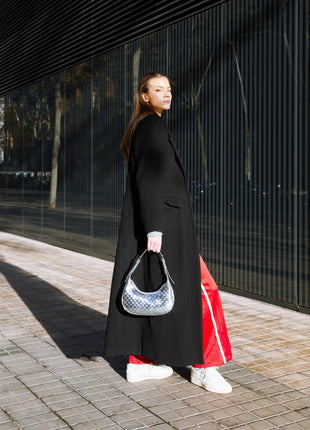 Borsa a tracolla piccola Misako Misra con manico regolabile e stampa monogramma Borse da donna