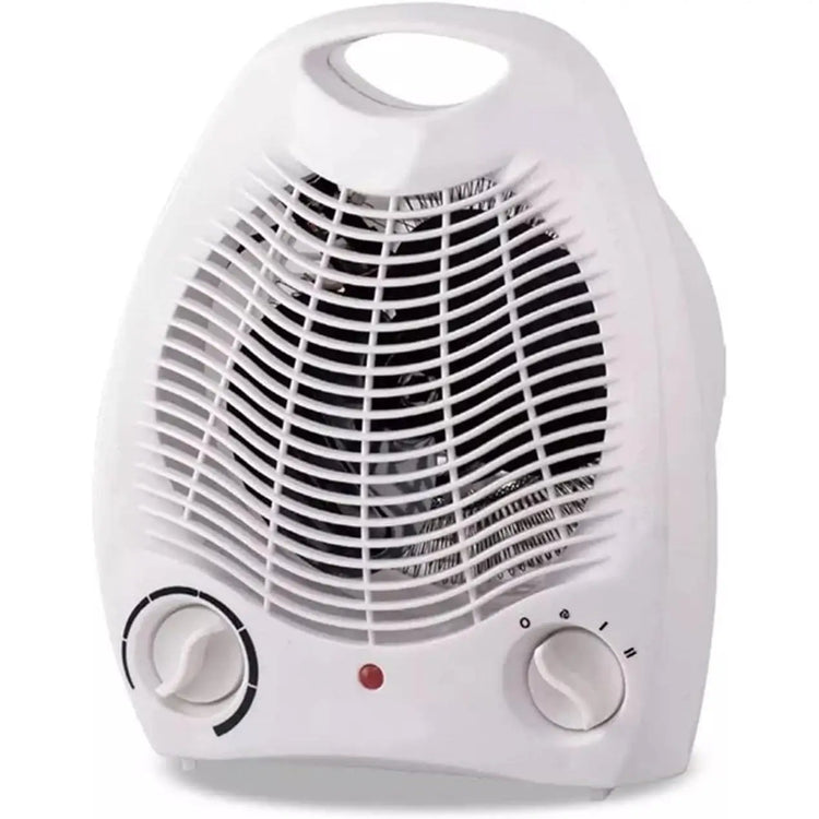 Electric heater 1000/2000W, MB Portable Lightweight Energy-Efficient Heater with Adjustable Thermostat and Anti-Tip Protection, perfect for bathroom use with fan function for natural or heated air.