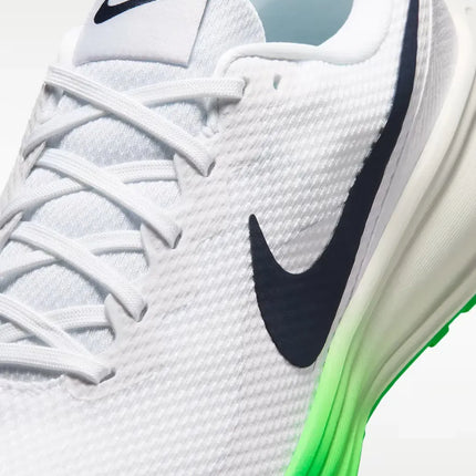 Nike Revolution 8 Men's Running Shoes - Lightweight 292g with Breathable Mesh Upper and Foam Midsole for Cushioning, Drop 10mm, Color: White/Green Spark/Summit White/Midnight Navy, Model HJ9198-111.