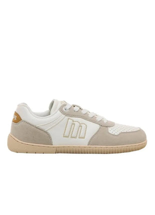 Barefoot Mustang 60840 Women's Sneakers in White-Grey - Comfortable Lace-Up Design with 3 cm Heel Height and Textile Lining, Perfect for Daily Wear and Versatile Outfits, Ideal Comfortable Women's Shoes. PlatiNum