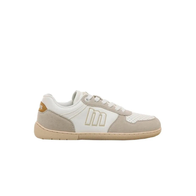 Barefoot Mustang 60840 Women's Sneakers in White-Grey - Comfortable Lace-Up Design with 3 cm Heel Height and Textile Lining, Perfect for Daily Wear and Versatile Outfits, Ideal Comfortable Women's Shoes. PlatiNum
