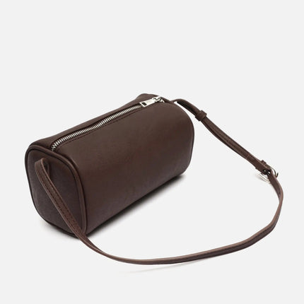 Mini Luma Borsa a Spalla Nera: Compatta e Leggera per l'Uso Quotidiano, Design Moderno di 10x10x20 cm, Esterno in Poliuretano, Interno in Poliestere, Ideale per Look Urbani