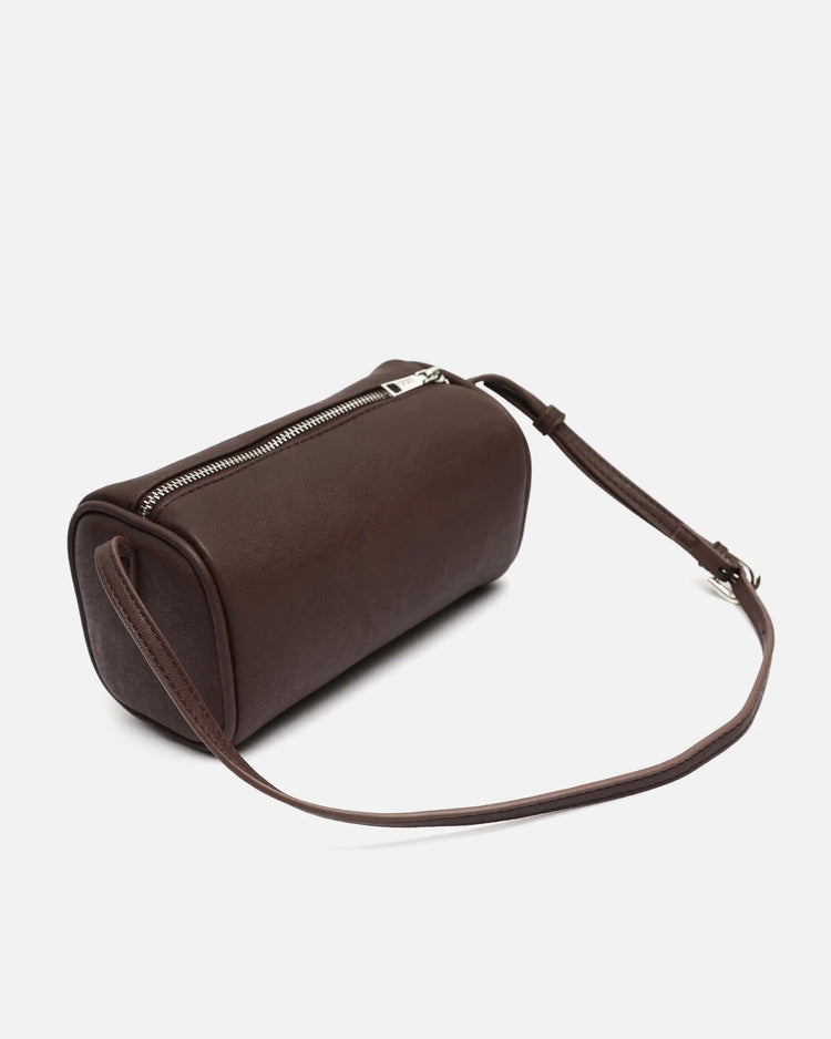 Mini Borsa a Tracolla Marrone Luma per Donna - Compatta e Leggera, Design Moderno 100% Poliuretano, Ideale per l'Uso Quotidiano e Look Urbani - Disponibile in Tre Colori