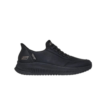 Skechers Bobs Squad 4 Women's Sneakers in Black - Comfortable and lightweight urban shoes with superior cushioning and a secure fit, perfect for casual and daily looks. PlatiNum