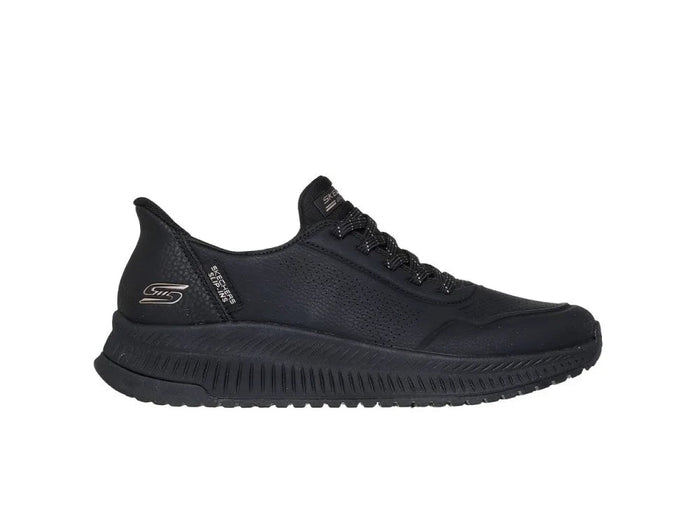 Skechers Bobs Squad 4 Women's Sneakers in Black - Comfortable and lightweight urban shoes with superior cushioning and a secure fit, perfect for casual and daily looks. PlatiNum