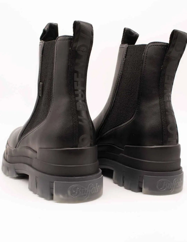 Women's buffalo aspha chelsea mid black boot