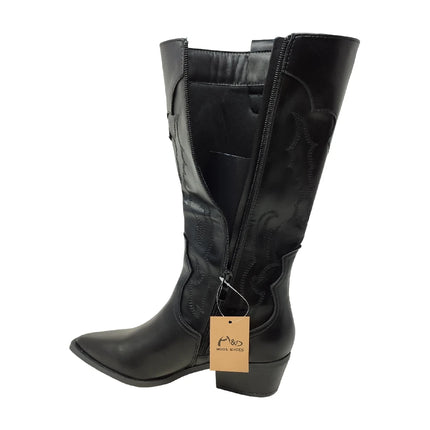 Women's high top country boots – fine toe & comfortable heel. Hd brand.