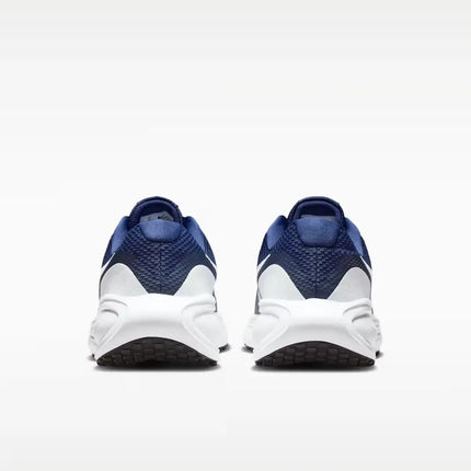 Nike Revolution 8 Midnight Navy Running Shoes for Men, featuring breathable mesh upper, foam midsole for cushioning, and a 10mm drop, ideal for comfortable asphalt running.