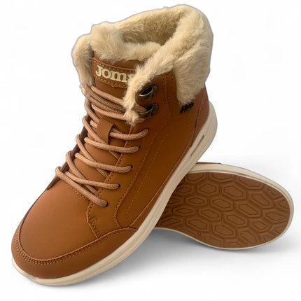 Joma megan women's low boots cmeglw2526 in synthetic leather with finish and hair detail on the ankle