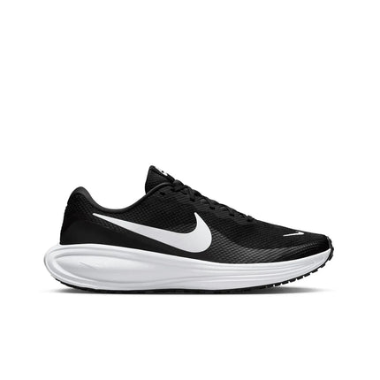 Nike Revolution 8 Black Men's Running Shoes, featuring a breathable mesh upper and foam insole for superior cushioning and comfort during runs, perfect for all running enthusiasts.