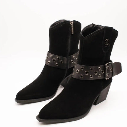 Carmela ankle boot 164132-03 black suede for women