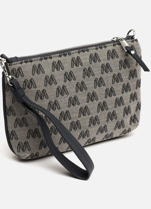 Borsa a tracolla piccola Misako Mongra con manico a mano e stampa monogramma ED. Tasca per il denaro