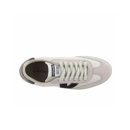 Victoria Berlin Sneakers for Women in Black - Comfortable, Lace-up, Flat Footwear with a Non-slip Sole, Ideal for Spring and Outdoor Activities PlatiNum