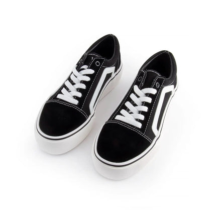 ANDY-Z AZ2001 Black Canvas Sneakers for Women, Lace-up Closure, Comfortable Thick Sole, Textile Material, Ideal Footwear for Casual and Outdoor Use, Perfect for Spring and Autumn, Versatile Women's Shoes. PlatiNum