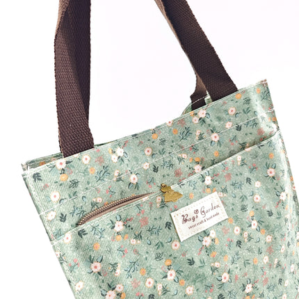 Borse da giardino Borsa da giardino piccola impermeabile da giardino con fiori - Varietà di stampe - Resina di cotone - 30 cm x 24 cm x 13 15 cm