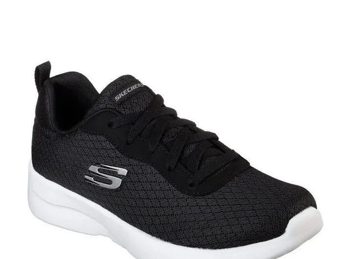 SKECHERS 12964 Sneakers for Women in Black - Comfortable design with lightweight cushioned sole, perfect for walking, featuring slip-on style and flexible interior for all-day comfort. PlatiNum
