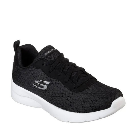 SKECHERS 12964 Sneakers for Women in Black - Comfortable design with lightweight cushioned sole, perfect for walking, featuring slip-on style and flexible interior for all-day comfort. PlatiNum