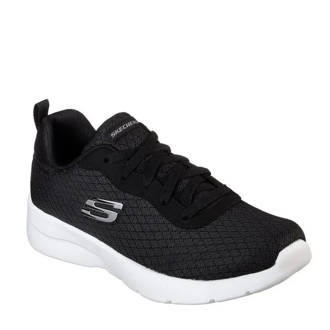 SKECHERS 12964 Sneakers for Women in Black - Comfortable design with lightweight cushioned sole, perfect for walking, featuring slip-on style and flexible interior for all-day comfort. PlatiNum