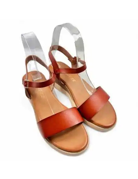 Timbos women's comfortable wedge sandal camel 131451 PlatiNum