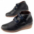 Leather ankle boot with wedge for women. Akilav puriskin 104905
