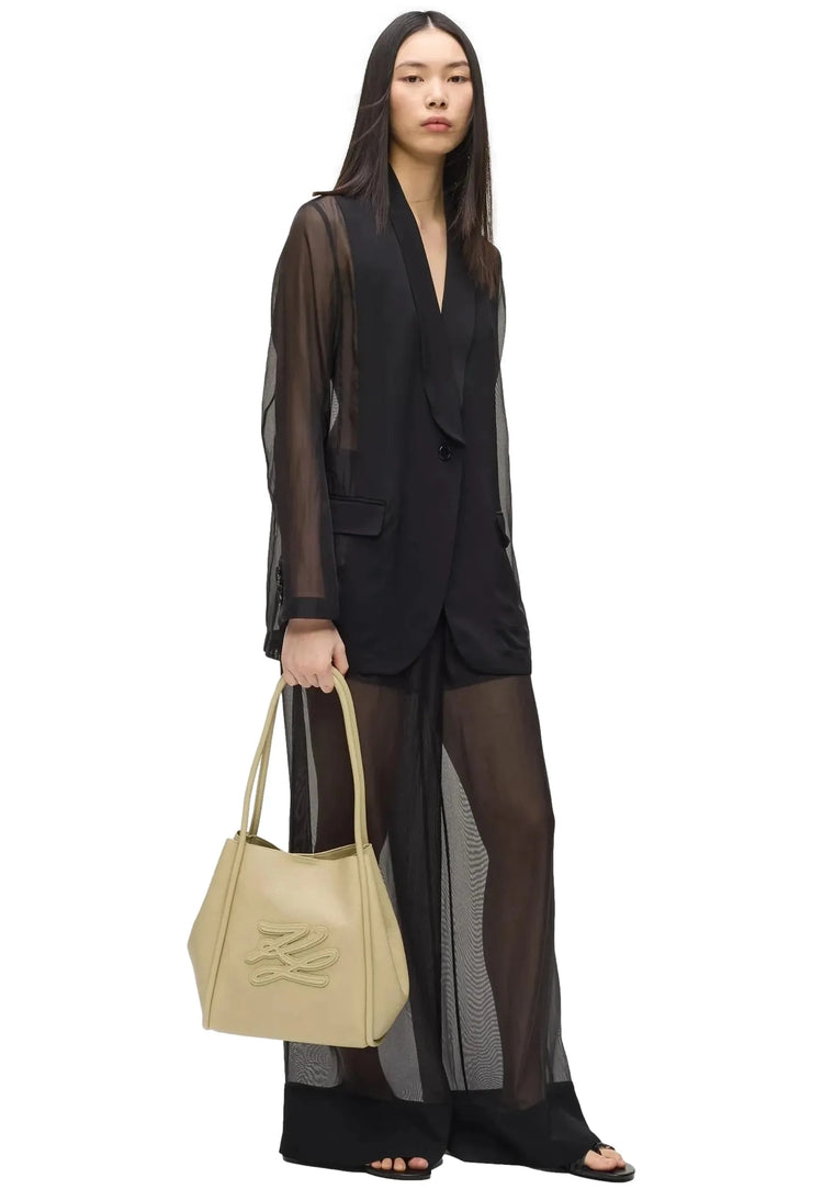 Borsa Tote Media KARL LAGERFELD con Patch K/Autograph Colore Beige