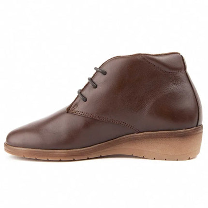 Leather ankle boot with wedge for women. Akila2 leather scrub 104904